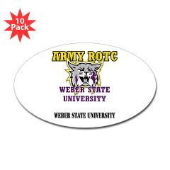 WSUROTC - M01 - 01 - Weber State University - ROTC with Text - Sticker (Oval 10 pk)