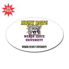 WSUROTC - M01 - 01 - Weber State University - ROTC with Text - Sticker (Oval 50 pk) - Click Image to Close