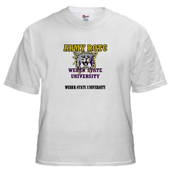 WSUROTC - A01 - 04 - Weber State University - ROTC with Text - White t-Shirt