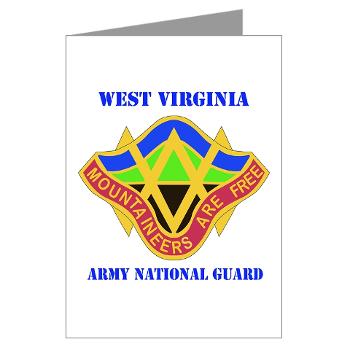 WVARNG - M01 - 02 - DUI - West virginia Army National Guard with text - Greeting Cards (Pk of 10) - Click Image to Close