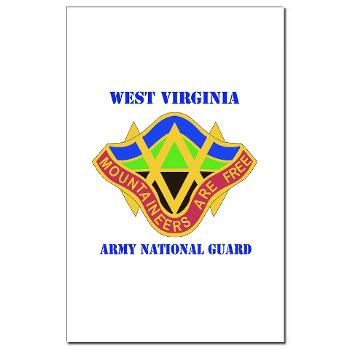 WVARNG - M01 - 02 - DUI - West virginia Army National Guard with text - Mini Poster Print