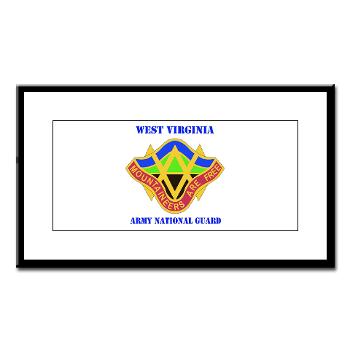 WVARNG - M01 - 02 - DUI - West virginia Army National Guard with text - Small Framed Print