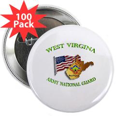WVARNG - M01 - 01 - DUI - West Virginia Army National Guard with Flag 2.25" Button (100 pack) - Click Image to Close