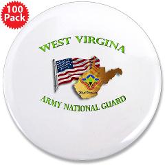 WVARNG - M01 - 01 - DUI - West Virginia Army National Guard with Flag 3.5" Button (100 pack) - Click Image to Close