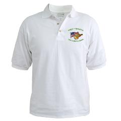 WVARNG - A01 - 04 - DUI - West Virginia Army National Guard with Flag Golf Shirt - Click Image to Close