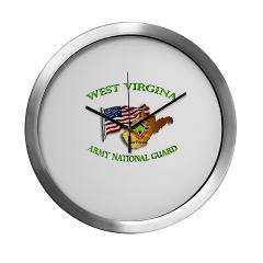 WVARNG - M01 - 03 - DUI - West Virginia Army National Guard with Flag Modern Wall Clock
