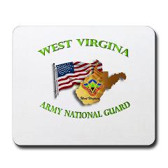 WVARNG - M01 - 03 - DUI - West Virginia Army National Guard with Flag Mousepad