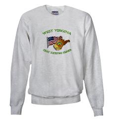 WVARNG - A01 - 03 - DUI - West Virginia Army National Guard with Flag Sweatshirt - Click Image to Close
