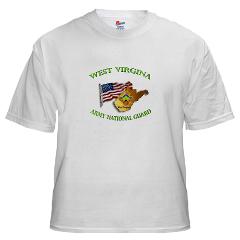 WVARNG - A01 - 04 - DUI - West Virginia Army National Guard with Flag White T-Shirt - Click Image to Close