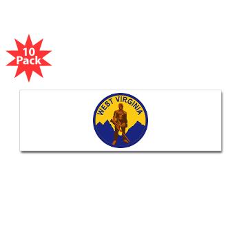 WVU - M01 - 01 - SSI - ROTC - West Virginia University - Sticker (Bumper 10 pk)