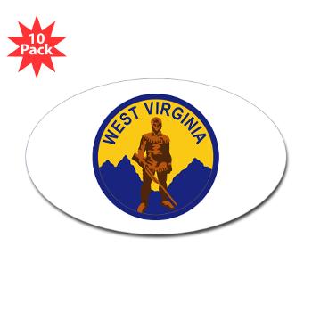 WVU - M01 - 01 - SSI - ROTC - West Virginia University - Sticker (Oval 10 pk)