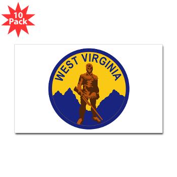 WVU - M01 - 01 - SSI - ROTC - West Virginia University - Sticker (Rectangle 10 pk)