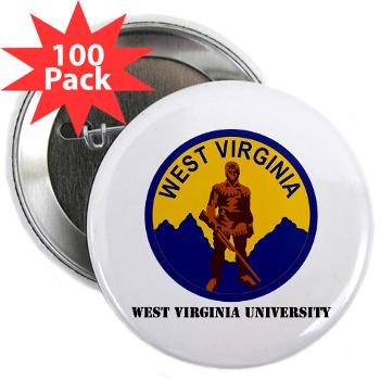 WVU - M01 - 01 - SSI - ROTC - West Virginia University with Text - 2.25" Button (100 pack)