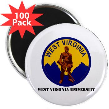 WVU - M01 - 01 - SSI - ROTC - West Virginia University with Text - 2.25" Magnet (100 pack)
