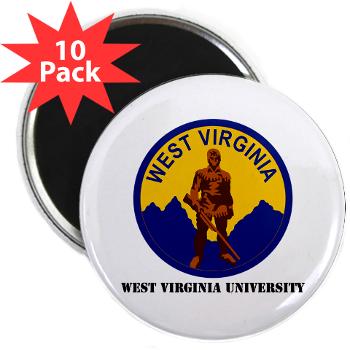 WVU - M01 - 01 - SSI - ROTC - West Virginia University with Text - 2.25" Magnet (10 pack)