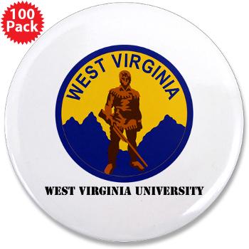 WVU - M01 - 01 - SSI - ROTC - West Virginia University with Text - 3.5" Button (100 pack) - Click Image to Close