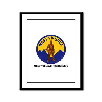 WVU - M01 - 02 - SSI - ROTC - West Virginia University with Text - Large Framed Print - Click Image to Close