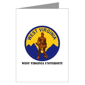 WVU - M01 - 02 - SSI - ROTC - West Virginia University with Text - Greeting Cards (Pk of 10) - Click Image to Close