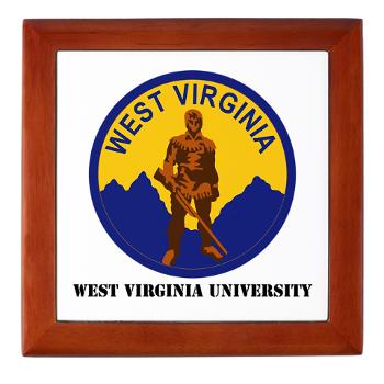 WVU - M01 - 03 - SSI - ROTC - West Virginia University with Text - Keepsake Box