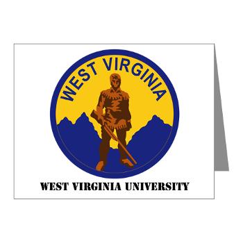 WVU - M01 - 02 - SSI - ROTC - West Virginia University with Text - Note Cards (Pk of 20) - Click Image to Close