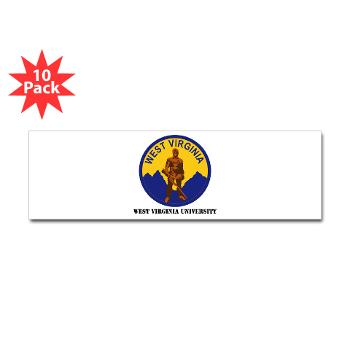 WVU - M01 - 01 - SSI - ROTC - West Virginia University with Text - Sticker (Bumper 10 pk) - Click Image to Close
