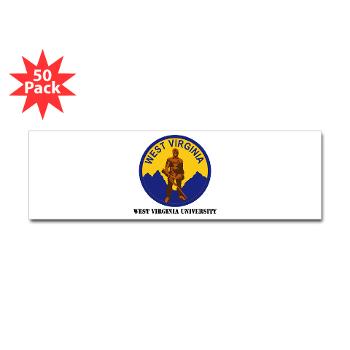 WVU - M01 - 01 - SSI - ROTC - West Virginia University with Text - Sticker (Bumper 50 pk) - Click Image to Close