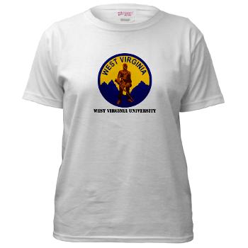 WVU - A01 - 04 - SSI - ROTC - West Virginia University with Text - Women's T-Shirt