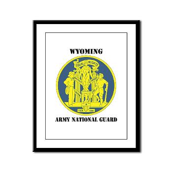 WYARNG - M01 - 02 - DUI - WYOMING Army National Guard with Text - Framed Panel Print