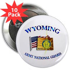 WYARNG - M01 - 01 - WYOMING Army National Guard WITH FLAG - 2.25" Button (10 pack)
