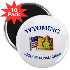 WYARNG - M01 - 01 - WYOMING Army National Guard WITH FLAG - 2.25" Magnet (10 pack)