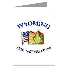 WYARNG - M01 - 02 - WYOMING Army National Guard WITH FLAG - Greeting Cards (Pk of 10) - Click Image to Close