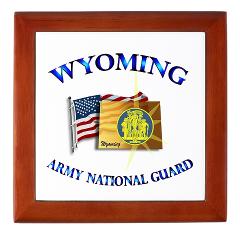 WYARNG - M01 - 03 - WYOMING Army National Guard WITH FLAG - Keepsake Box