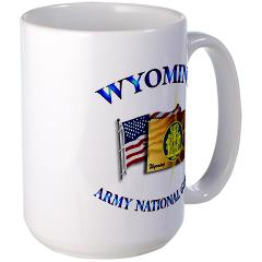 WYARNG - M01 - 03 - WYOMING Army National Guard WITH FLAG - Large Mug - Click Image to Close