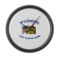 WYARNG - M01 - 03 - WYOMING Army National Guard WITH FLAG - Large Wall Clock - Click Image to Close