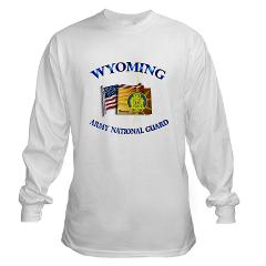 WYARNG - A01 - 03 - WYOMING Army National Guard WITH FLAG - Long Sleeve T-Shirt