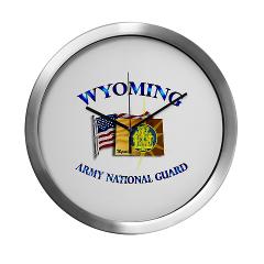 WYARNG - M01 - 03 - WYOMING Army National Guard WITH FLAG - Modern Wall Clock