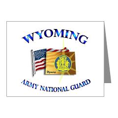 WYARNG - M01 - 02 - WYOMING Army National Guard WITH FLAG - Note Cards (Pk of 20)