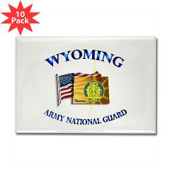 WYARNG - M01 - 01 - WYOMING Army National Guard WITH FLAG - Rectangle Magnet (10 pack - Click Image to Close