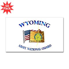 WYARNG - M01 - 01 - WYOMING Army National Guard WITH FLAG - Sticker (Rectangle 50 pk) - Click Image to Close