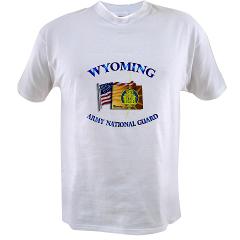 WYARNG - A01 - 04 - WYOMING Army National Guard WITH FLAG - Value T-Shirt