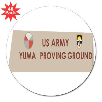 YPG - M01 - 01 - Yuma Proving Ground - 3" Lapel Sticker (48 pk)