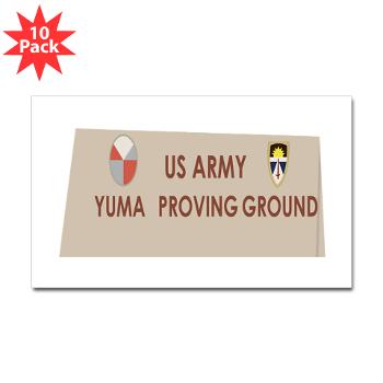 YPG - M01 - 01 - Yuma Proving Ground - Sticker (Rectangle 10 pk)