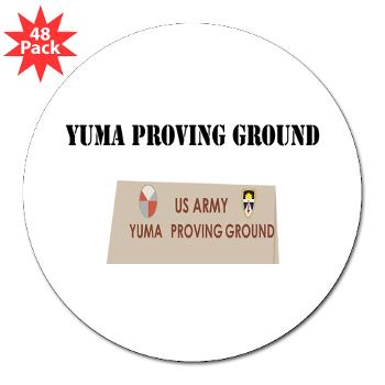 YPG - M01 - 01 - Yuma Proving Ground with Text - 3" Lapel Sticker (48 pk)