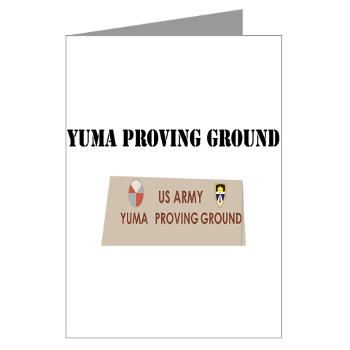 YPG - M01 - 02 - Yuma Proving Ground with Text - Greeting Cards (Pk of 10)