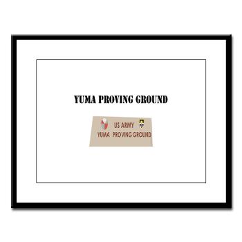 YPG - M01 - 02 - Yuma Proving Ground with Text - Large Framed Print