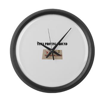YPG - M01 - 03 - Yuma Proving Ground with Text - Large Wall Clock