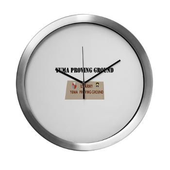 YPG - M01 - 03 - Yuma Proving Ground with Text - Modern Wall Clock