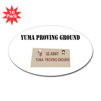 YPG - M01 - 01 - Yuma Proving Ground with Text - Sticker (Oval 10 pk)