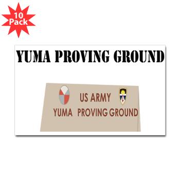 YPG - M01 - 01 - Yuma Proving Ground with Text - Sticker (Rectangle 10 pk)