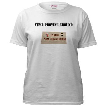 YPG - A01 - 04 - Yuma Proving Ground with Text - Women's T-Shirt - Click Image to Close